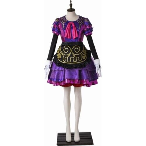 Cosplaydiy Anime Cartoon Mouse Halloween Carnival Fancy Party Cotume Dress Girls Women Purple Costume L320