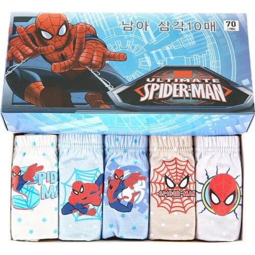 4 piece Disney Spiderman Childrens Underwear For Kid Cotton Underwear Briefs Boys Panties Cartoon Short Boy Boxers high quality