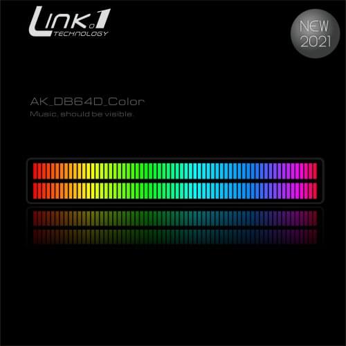 Double Row of Voice Control Pick Up Rhythm Light Car RGB Desktop Creative Boyfriend and Girlfriend Gift LED Multi-color