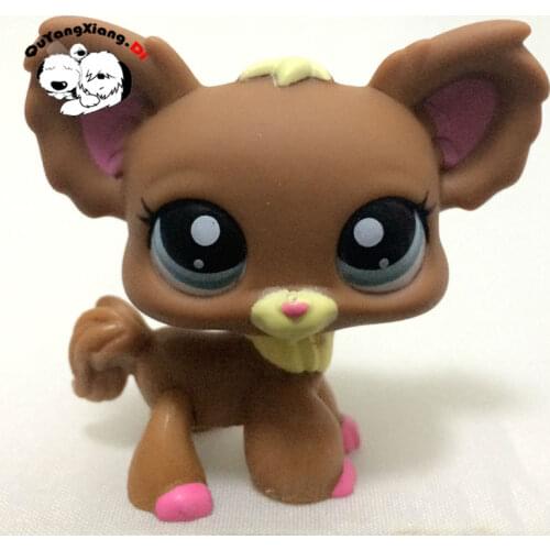 CWG051 Pet Shop Animal Pink claws Coffee dog action Figure cute puppy