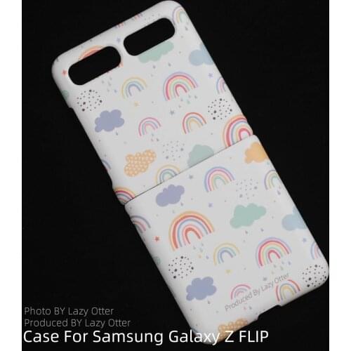 Case for Samsung Galaxy Z Flip,Galaxy Z Flip 5G Case, New Cartoon Cat Phone Case for Girl, Original Design RAINBOW
