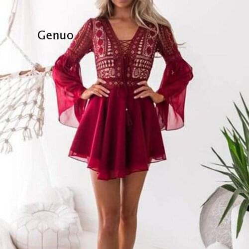 Genuo Summer Dresses With Lace