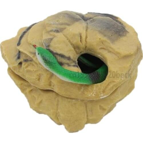 Simulation Rock Reptile Den Corn Snake Den Pet Python Hole Reptile Avoiding Cave Pet Supplies