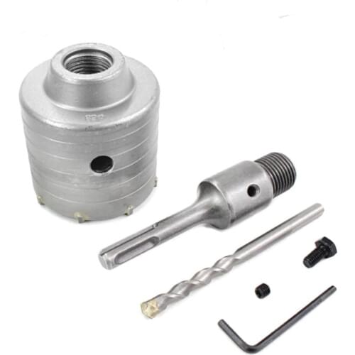 1 Set Wall Hole Opener 40 50 65 68mm Concrete Hole Saw Hollow Core Drill Bit Shank 110mm For Cement Stone Electric Hammer Tool