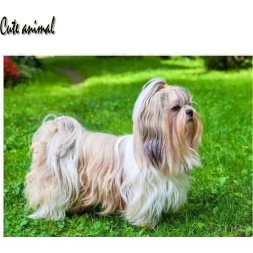 Cute animal Diamond Painting Shih Tzu Dog Cross Stitch DD DIY Diamond Embroidery Mosaic Picture Of Rhinestones Art Wall Decor