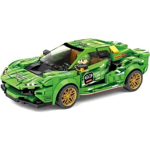 Speed Champions Huracan GT3 Pull Back Racing Car DIY Building Blocks Kit Bricks Classic Educational Model Toys for Children gift