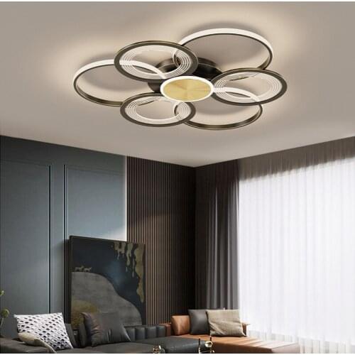 Post Modern Creative Ring Ceiling Lamp Personality Art Bedroom Study Lamp Atmosphere Living Room Decoration Ceiling Led Lights