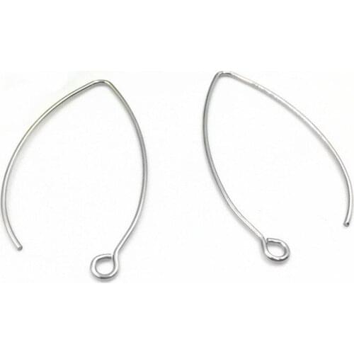 BASEHOME 20pcs 30mm 40mm Ear Hook French Earring Hooks stainless steel Wire Settings Base Settings for DIY Earrings Ear Jewelry