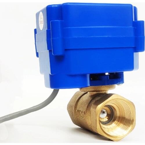 3/4" Brass electric ball valve, DC12V electric motorized valve with 2/3/5 Wires, DN20 electric motor vlave for HVAC