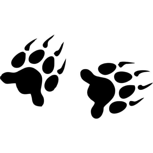 MIGNATIS - Wild Clawed Wolf Footprint Sticker Sticker Paste Mural Art Decal For Car Window Loptop Decoration Vinyl Stickers Wate