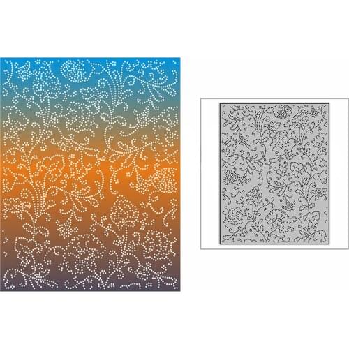 New Spotted Flowers Garden Background Plate Craft Embossing Mold 2021 Metal Cutting Dies for DIY Scrapbooking Album Card Making