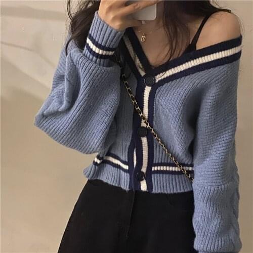 Button Single Breasted Woolen Women Cardigans Sweater Casual Female Warm Elegant Autumn Winter Japanese style knitwear