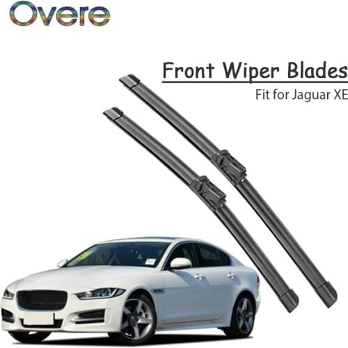 Overe 1Set Rubber Car Front Wiper Blade Kit For Jaguar XE 2018 2017 2016 2015 Original replace Accessories