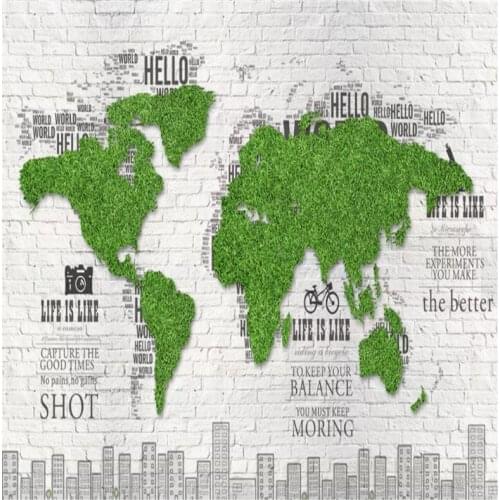 Custom photo wallpaper Soccer Player World Map Retro Modern Background Wall dining room wallpaper bedroom restaurant mural