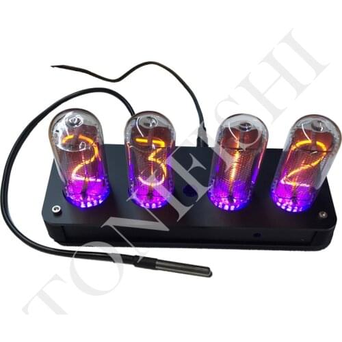 IN18 retro clock, former Soviet Union IN-18 glow tube clock, 4-digit all-in-one glow tube clock, with sensor switch