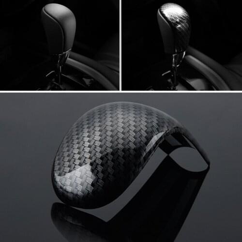 For Nissan Pathfinder 2014-2019 ABS Carbon fibre Car gear shift lever knob handle cover Cover Trim car accessories styling 1pcs