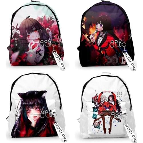 Kakegurui Jabami Yumeko 3D Backpack Jabami Yumeko Manga School Backpack for Teenagers Boys Girls Outdoor Travel Bags