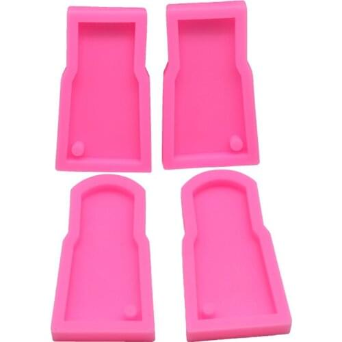 Wine Bottle Shape Silicone Mold For Keychains Pendant Clay DIY Shiny Water Glass Perforated Resin Mould Polymer Clay Baking Tool