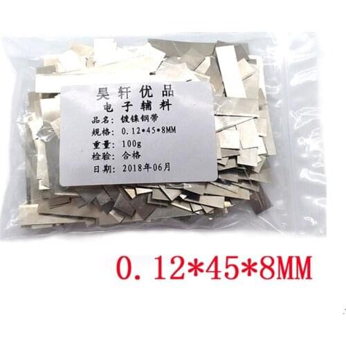 100g 18650 lithium battery connection piece nickel plated steel with battery spot welding accessories nickel piece 0.12mm thick