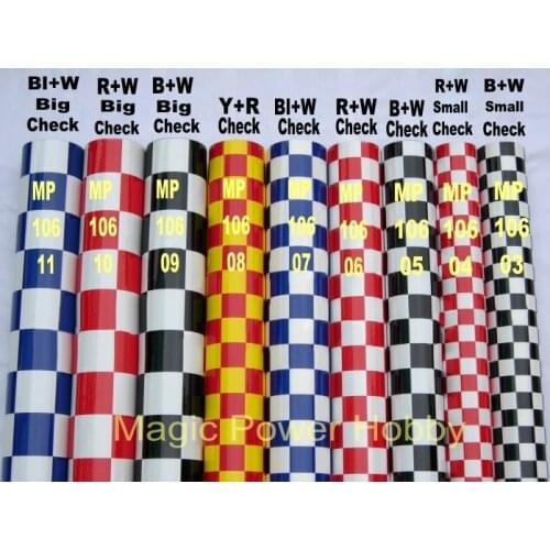 2Meter/lot Hot Shrink Covering Film Model Film For RC Airplane DIY Check Chess Color High Quality FG01