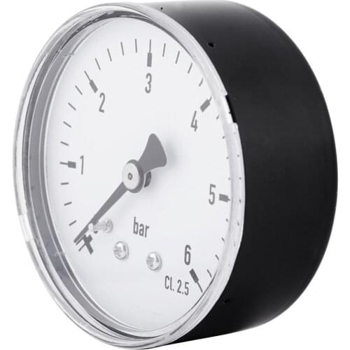 TS-60 Mini High Precision Pressure Gauge 0-6Bar 1/4" NPT Thread Pressure Meter Tonometer Manometer For Fuel Air Oil Liquid Water