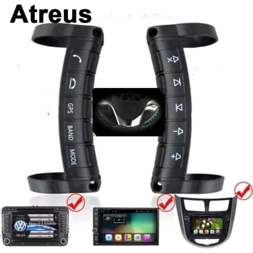 Atreus For BMW e46 e39 e36 Audi a4 b6 a3 a6 c5 Renault duster Lada Universal Car Wireless Control Steering Wheel Control System