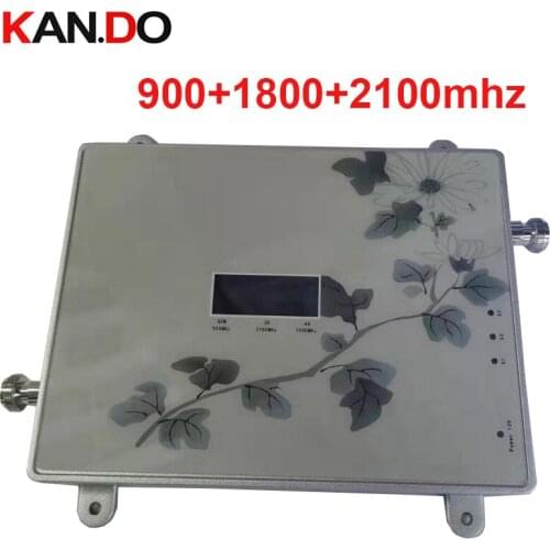 NEW flower 65dbi triband GSM 900 1800MHZ 2100MHZ booster repeater 4g repeater 3G booster gsm repeater GSM BOOSTER 4G band 3 lte
