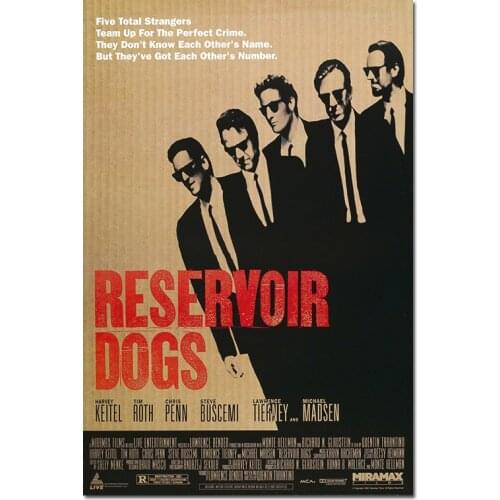 Vintage Poster Movie Reservoir Dogs Classical Art Prints Home Wall Decor Silk Pictures Quentin Tarantino Film Posters