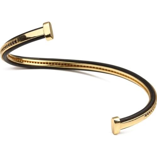 High End Anil Arjandas Bracelet With Micro Pave Clear CZ Watch Protector Leather Bracelets For Men