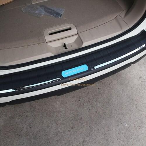 For Nissan X-Trail Rogue T32 2014 2015 2016 Rear Bumper Protector Tailgate Trunk Door Guard Trim X trail Plastic Car Accessories