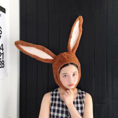 Women Bunny Ears Hat Protective Warm Headgear Funny Selfie Photography Props Warm Headgear Funny Selfie Photography Props