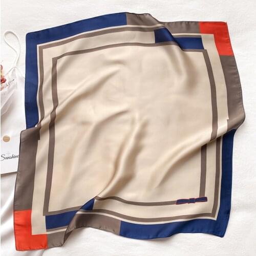 Women Silk Square Scarf Print Pashmina Shawl Scarves Bandana Pashmina Fashion Neckerchief 2021 Fashion New