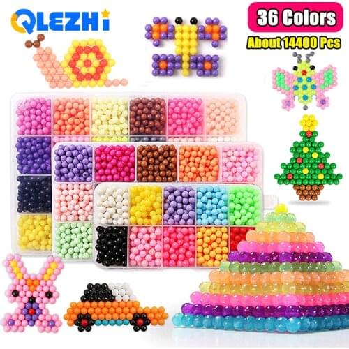 14400pcs 4.5MM Refill Hama Beads Puzzle Aquabeads DIY Water Spray Beads Set Ball Games 3D Handmade Magic Toys for girls Children