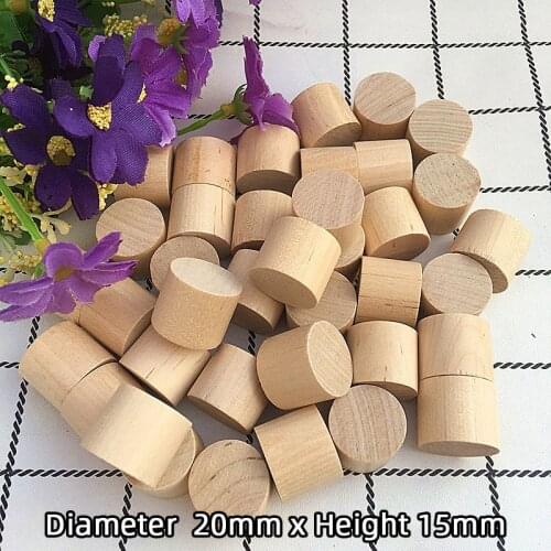 200pcs Cylindrical wooden block round wooden short stick DIY handmade building model materials