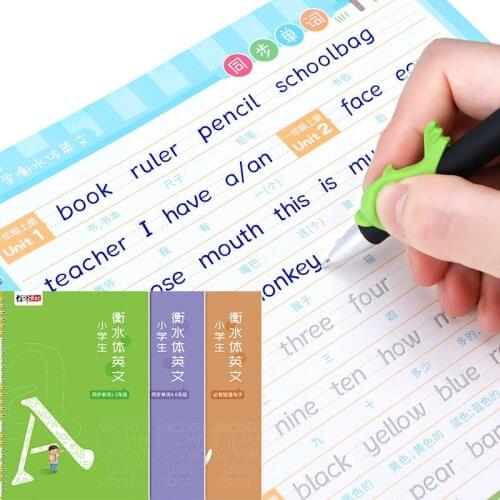 3 Books/Set Students Practice Copybook learn English Composition Reuse Writing Alphabet Handwriting Practice calligraphy Book