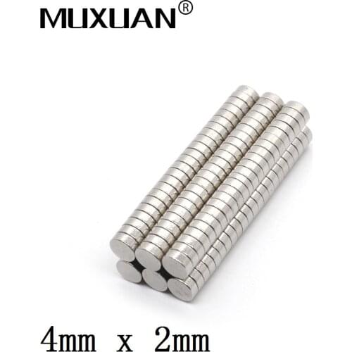 50/100/200/500/1000PCS Rare Earth Magnets Diameter (code number:4 2) Small Round Magnets Permanent Neodymium Magnets Disc