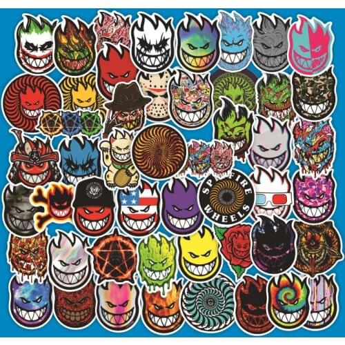 50pcs/Lot 2021 New Small fire people waterproof For Skateboard Laptop Luggage Fridge Phone Styling home doodle DIY Sticker