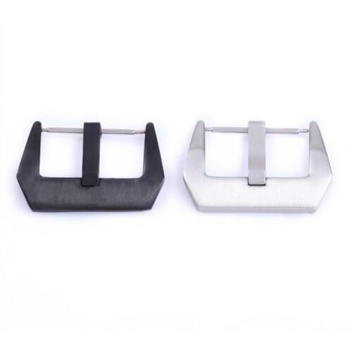 50pcs/lot Watch Buckle Stainless Steel Watch Buckle Silver Black Dull Polish Smooth Polish With Spring Bar 20mm 22mm 24mm 26mm