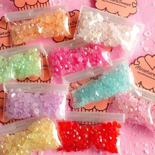 900pcs Mixed 9colors(Each Color 100pcs) Acrylic Flatback Rhinestone Gems 3~6mm for Nail Art Decoration