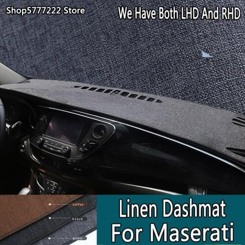 Car styling accessories Linen noslip carpet custom dashmat dashboard cover For Maserati Levante GranTurismo Ghibli quattroporte