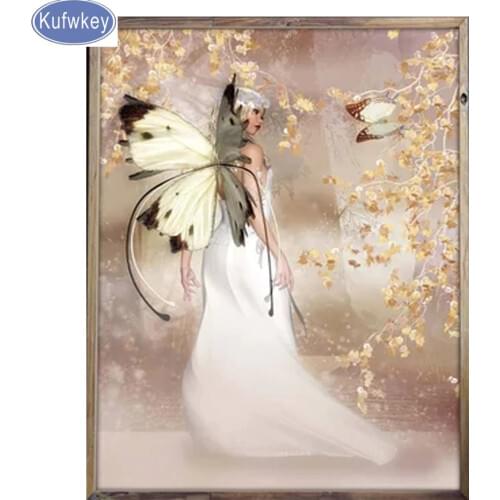 5d diy Diamond Painting,Butterfly fairy,diamond embroidery needlework cross stitch 3d Picture of Rhinestones,Home Decoration