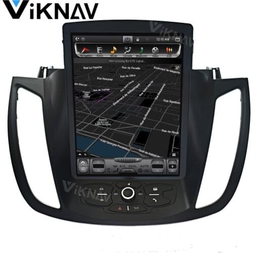 Car autoradio Tesla style GPS navigation For ford kuga escape 2013 2014 2015 2016 2017 2018 Multimedia player DVD player stereo