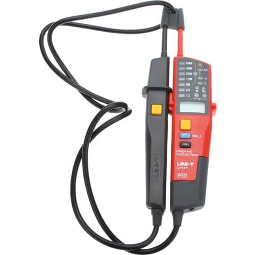 UNI-T UT18C Auto Range Voltage Meter Continuity Tester LCD/LED Indication Date Hold RCD Test No Battery Detection Detector