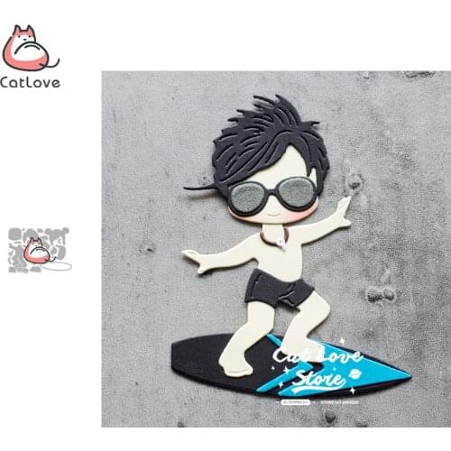 Catlove Surfing Sport Metal Cutting Dies Scrapbooking Mold Knife Stencil Die Cuts Card Making Craft Embossing New Dies For 2020