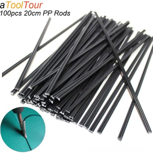 100Pcs 20cm Polypropylene Welding Rod Car Bumper Repair PP Plastic Electrodes Welder Gun Stick Kit Hand Tool Hot Air Gun Welding