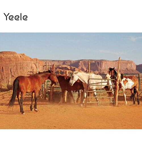 Yeele Old Warehouse Farm Rural West Cowboy Horse Home Decor Desert Landscape Banner Photo Background Backdrop For Photography