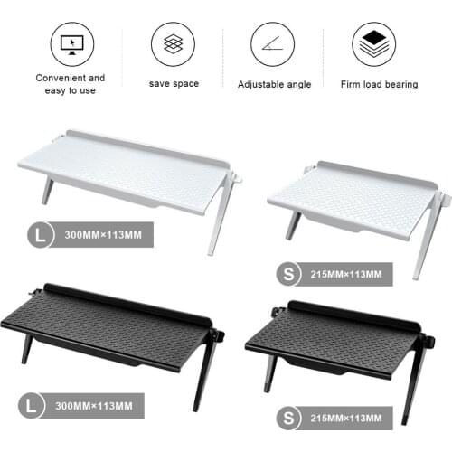 Computer Monitor Rack Plastic Lcd Tv Top Screen Bracket Creative Multifunctional Storage Rack Computer Screen Shelf Accessories