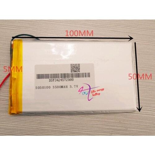 Liter energy battery Size 5050100 3.7V 3500mah Lithium polymer Battery with Protection Board For PDA Tablet PCs Digital Products
