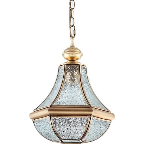 1 Pcs Frosted Glass Pendant Lamp For Dining Room Copper Kitchen Lighting Balcony Hanging Lamp Antique Bar Cafe Lighting Abajur