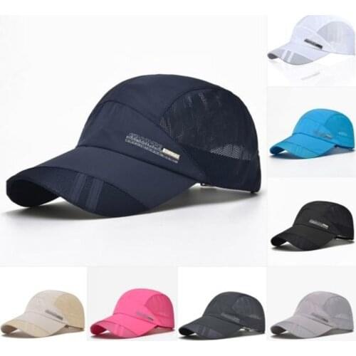 Summer Outdoor Sports Caps Women Quick Dry Breathable Sun Visor Baseball Cap Men Hiking Fishing Running Cap Sun Hat Adjustable